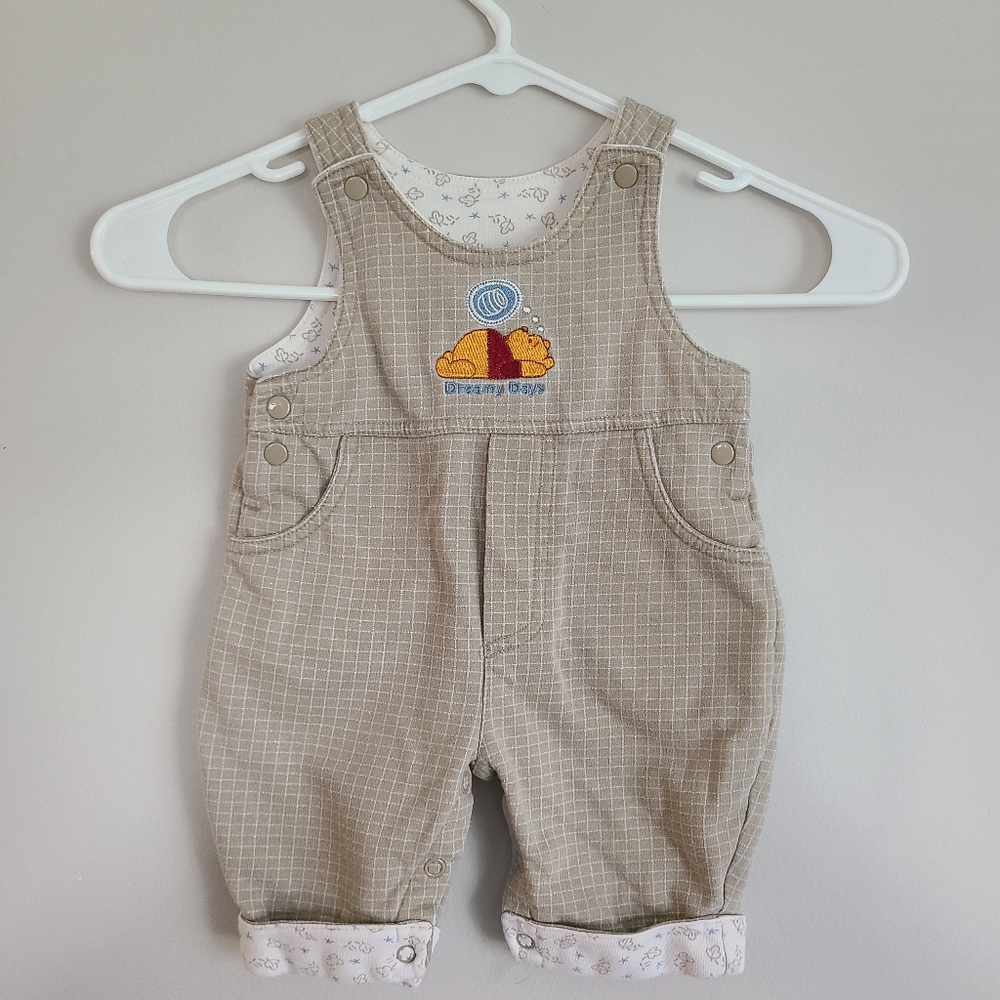 Winnie the Pooh Tan & Cream Overalls